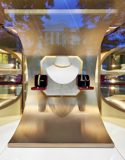 Image of Colorful Window Display Of Louis Vuitton Store In Lugano