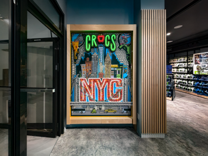 Crocs NYC Winter 2025 installation